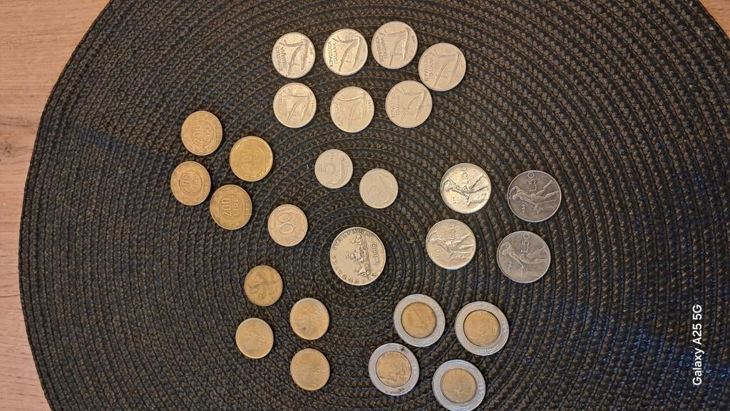 Monnaie italienne (lires) en lot, Enlèvement