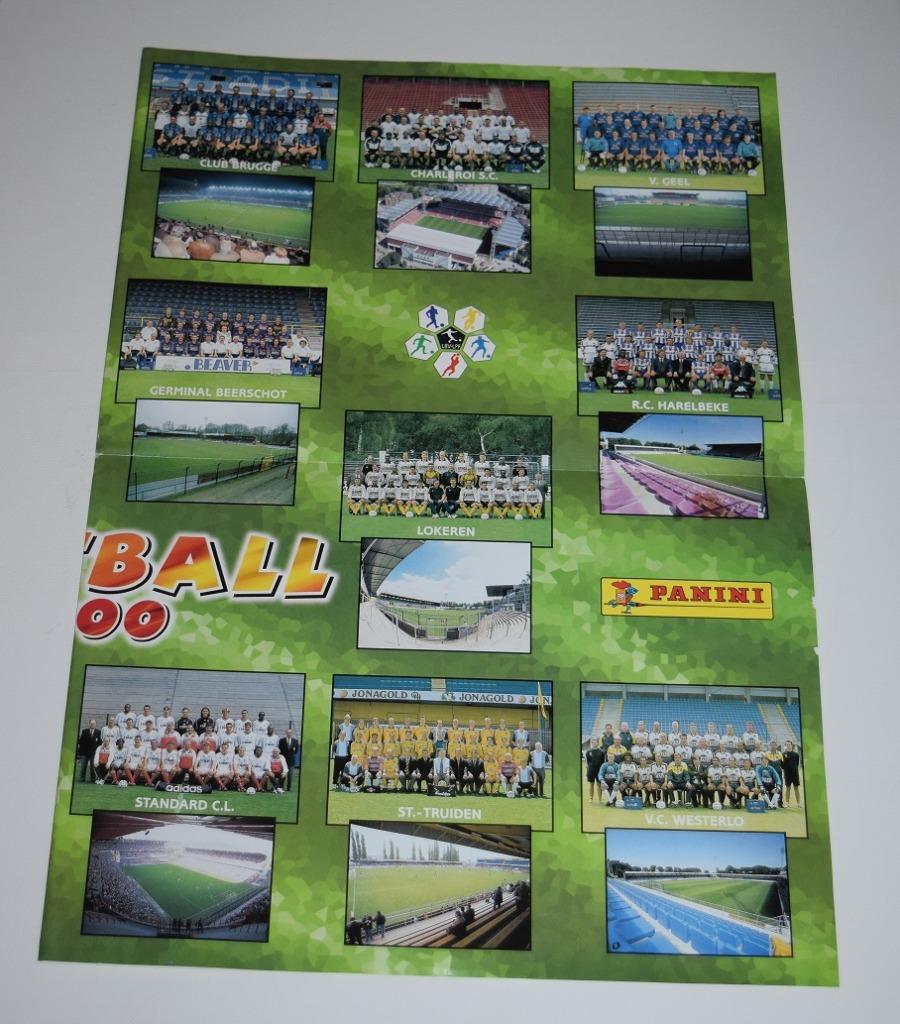 Panini Football 2000 / 18 Ploegen / Poster 68 x 48 cm, Verzamelen, Verzenden, Gebruikt, Poster, Plaatje of Sticker