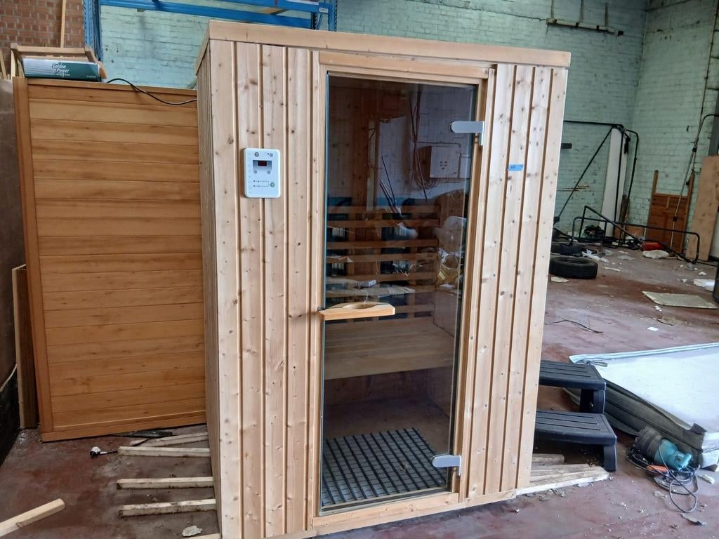 Sauna en infraroodcabines gratis geleverd geplaatst, Sport en Fitness, Sauna
