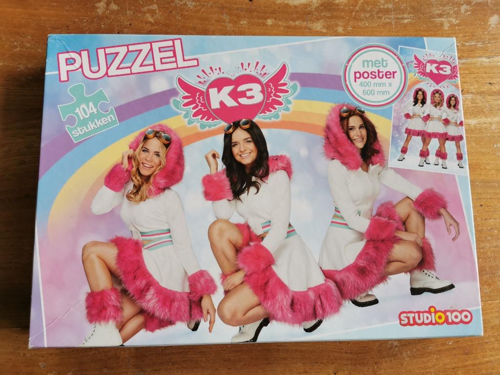 Puzzel K3 dromen - 104 stukken, Ophalen of Verzenden, Gebruikt, Puzzelen