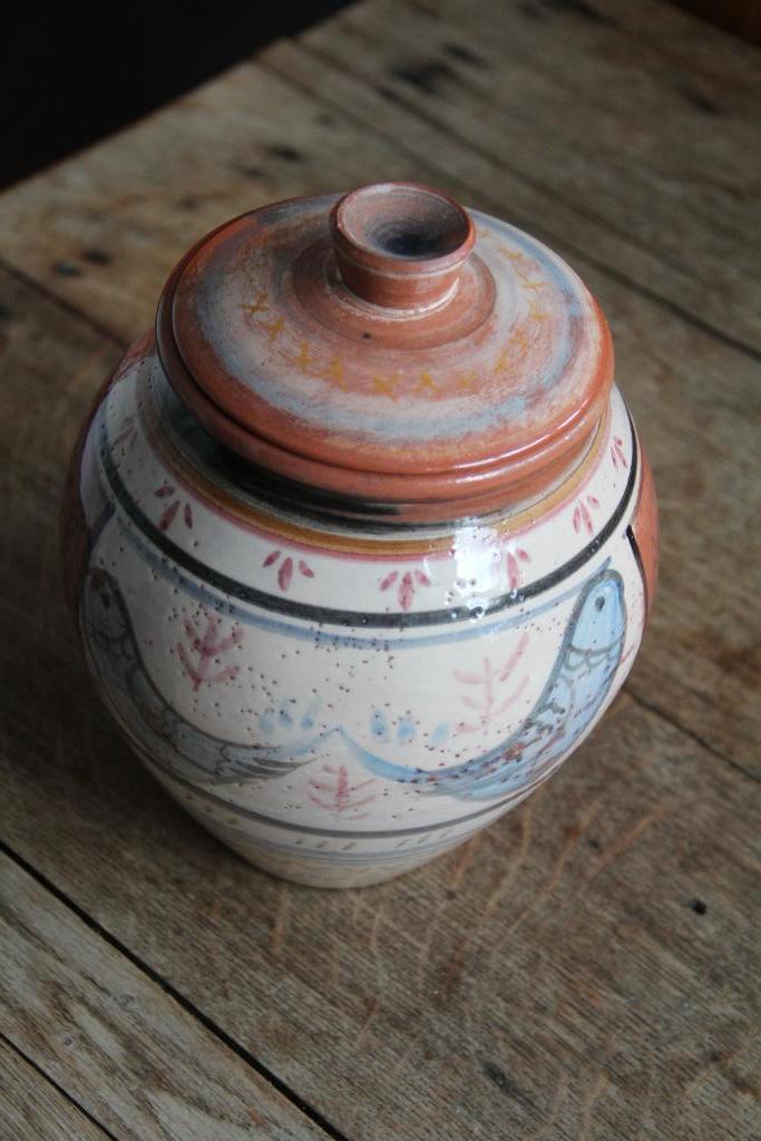 pot, vaas, geglazuurd terracotta, Antiek en Kunst, Antiek | Vazen, Ophalen of Verzenden