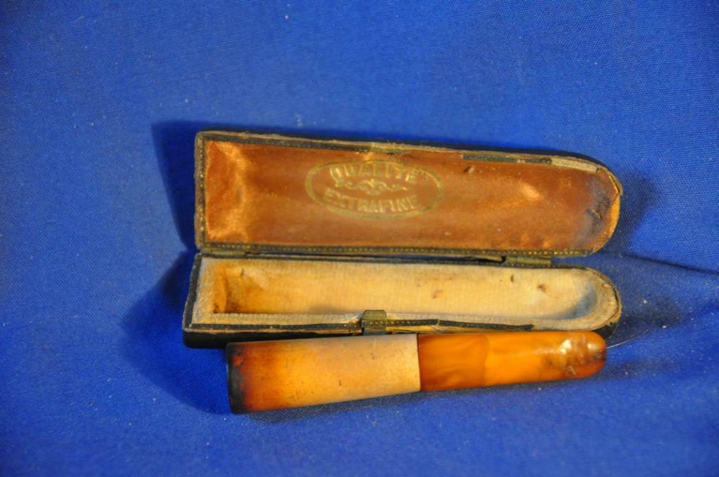 porte cigare ancien ambre et ecume  (2), Collections, Enlèvement ou Envoi, Utilisé, Autres types