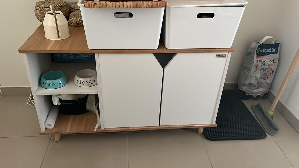 kattentoilet kattenbak kattenhuis kattenkast in goede staat, Ophalen, Zo goed als nieuw
