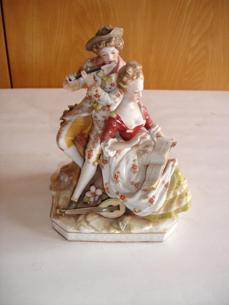 Antiek beeldje / Royal Vienna, Antiek en Kunst, Ophalen of Verzenden