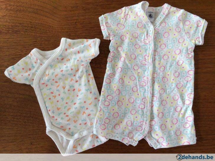 Kruippakje + body Petit Bateau M50-54, Enfants & Bébés, Utilisé, Fille, Vêtements de nuit ou Sous-vêtements