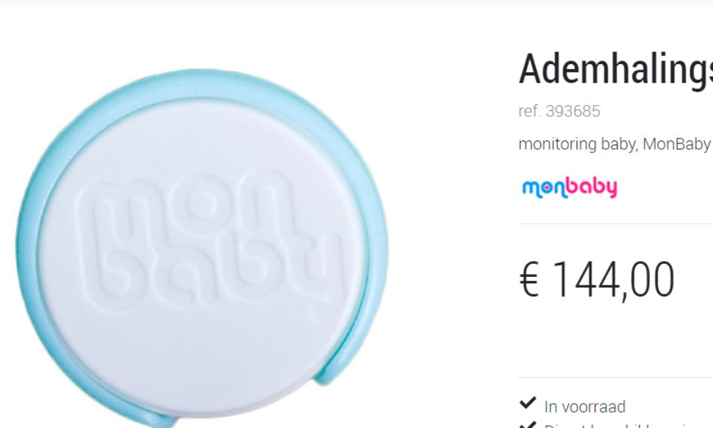 Ademhalingsmonitor "mon baby", Ophalen of Verzenden, Nieuw, Minder dan 100 meter