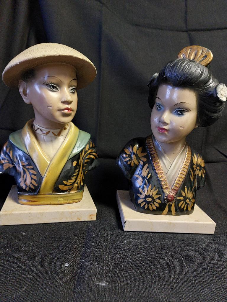 PAIRE DE STATUES ANCIENNES ARNOVA VINTAGE, Enlèvement ou Envoi