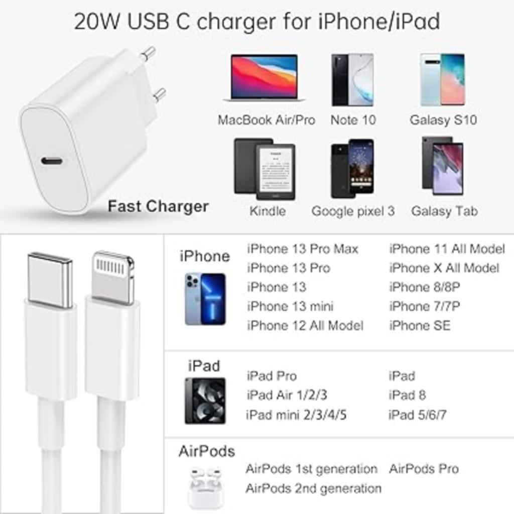 Chargeur rapide pour iPhone | 20 W | Nouveau, Télécoms, Téléphonie mobile | Chargeurs pour téléphone, Neuf, -, -, Cruise on