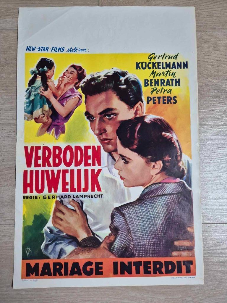 Filmaffiche Verboden huwelijk 1959, Verzamelen, Ophalen of Verzenden