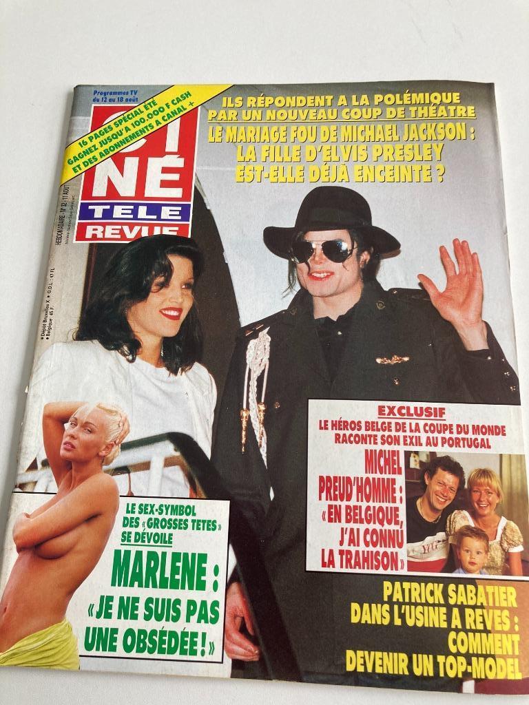 Ciné Revue nr 32 1994 : Jackson en Presley, Preud'homme,, Boeken, Ophalen of Verzenden, Gelezen, Muziek, Film of Tv
