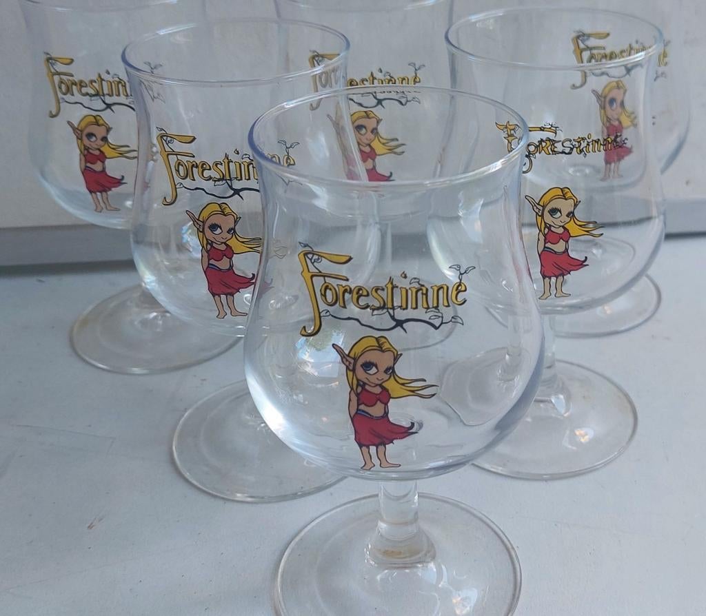 6 verres forestinne, Enlèvement ou Envoi, Comme neuf