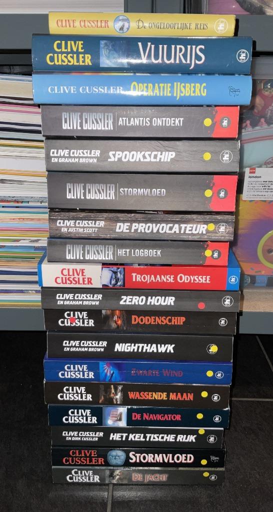 18 x boeken Clive Cussler, Ophalen of Verzenden, Gelezen, Clive Cussler