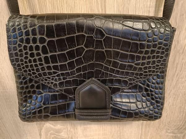 massimo dutti en italy, 2 lederen handtassen, Ophalen of Verzenden, Zo goed als nieuw, Zwart, Handtas