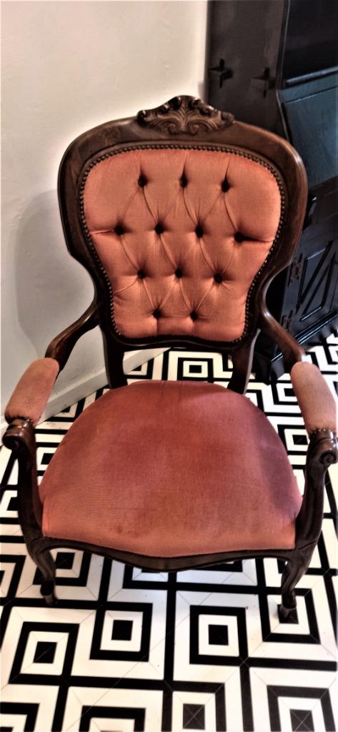 fauteuil Louis XV chêne, Maison & Meubles, Enlèvement, Neuf, Tissus, Louis XV
