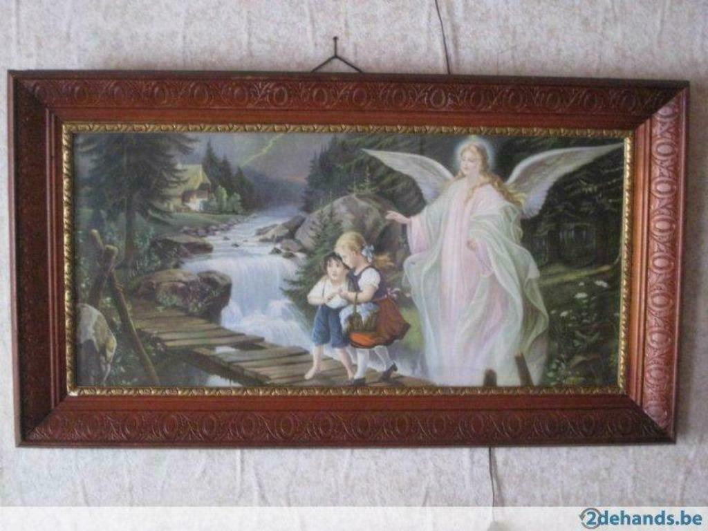 2 mooie grote antieke kaders & 1 eenvoudige omlijsting Litho, Ophalen of Verzenden