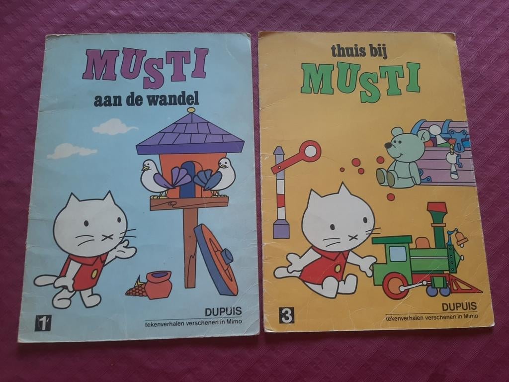 2 originele Vintage/Retro Musti-boekjes – Dupuis (jaren '70), Ophalen of Verzenden, Gelezen