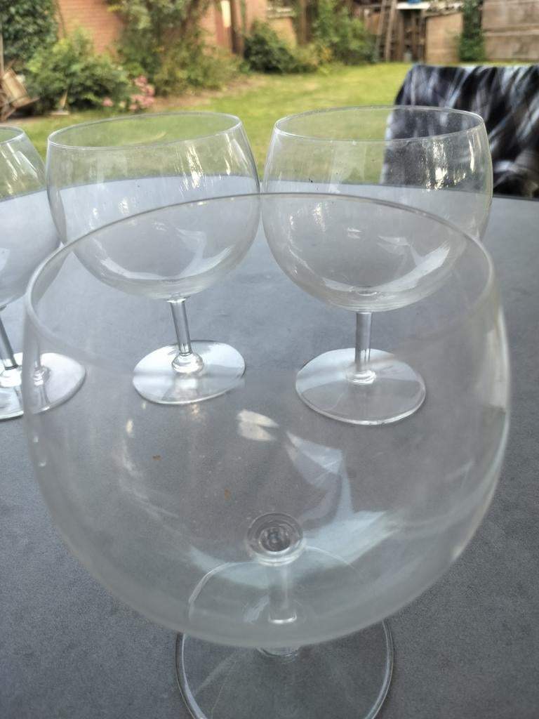 Ensemble de cinq grands verres à cocktail en cristal, Enlèvement, Comme neuf