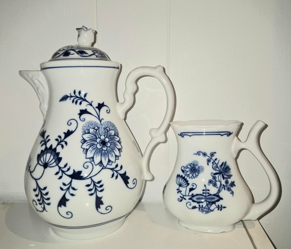 Zwiebelmuster koffiepot en melkkan, Antiek en Kunst, Ophalen of Verzenden