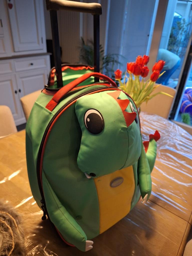 Leuke trolly voor kinderen draakje SAMSONITE, Handtassen en Accessoires, Koffers, Ophalen, Zo goed als nieuw, Zacht kunststof