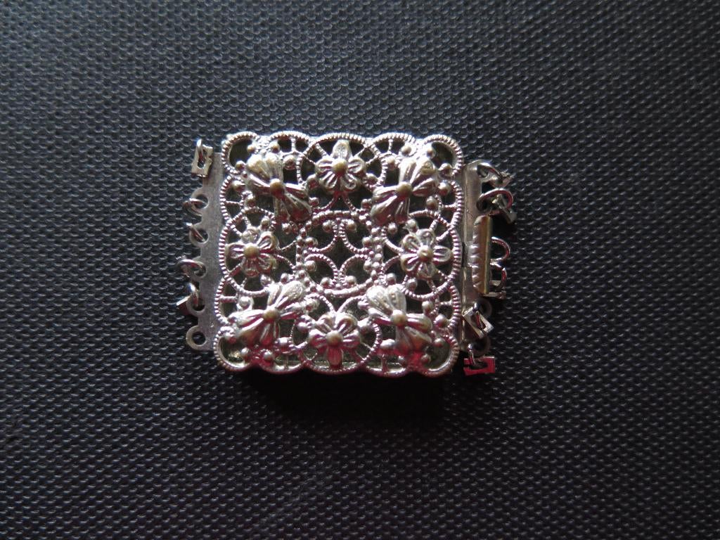 vintage halskettingsluiting, Ophalen of Verzenden, Zo goed als nieuw, Zilver, Overige materialen