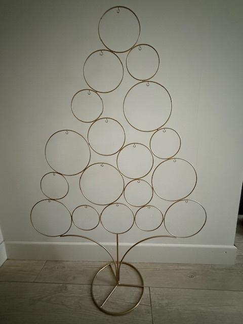 Metalen kerstboom - goud, Ophalen, Zo goed als nieuw