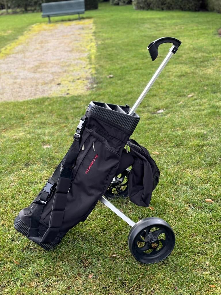 NIEUW  Porsche origineel golftrolley  met draagzak erop., Ophalen, Nieuw, Golfkar, Overige merken