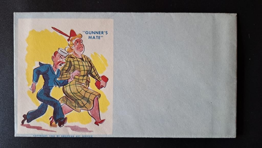 Envelop + blanco briefpapier US NAVY 1942, Verzamelen, Ophalen of Verzenden