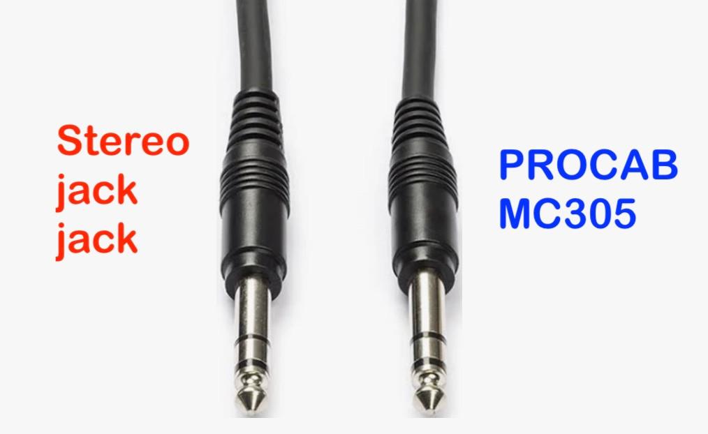 MC305 Stereo jack jack 6.35mm Câble son pro, Enlèvement ou Envoi, Utilisé