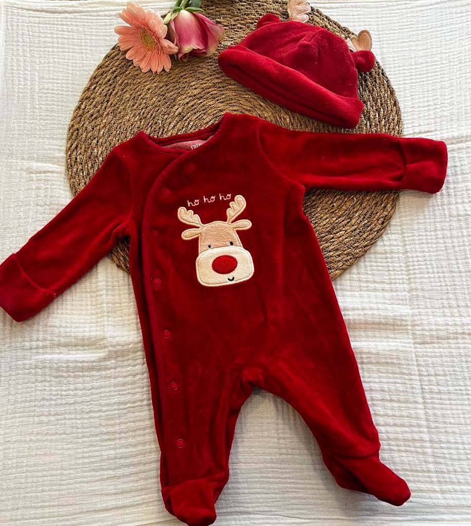 Kerst pyjama met murs, maat 50-56, Ophalen of Verzenden, Zo goed als nieuw, Jongetje of Meisje, Pakje