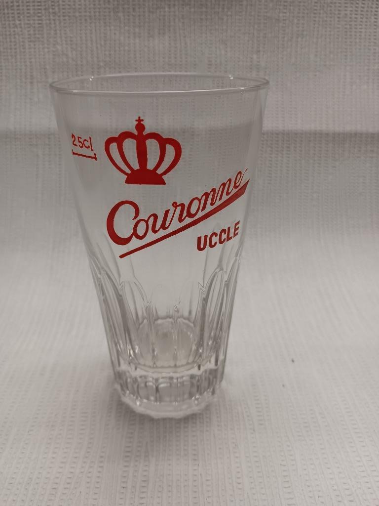 Verre à bière Couronne Uccle, Collections, Enlèvement ou Envoi, Utilisé, Ustensile