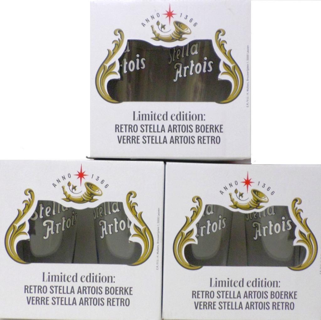Verres à bière Stella Artois Rétro – Qty 6, Verzamelen, Glas en Drinkglazen, Nieuw, Bierglas, Ophalen of Verzenden