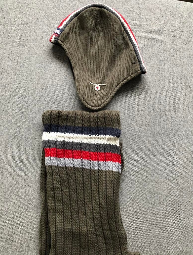Khaki sjaal + muts van Molto Buffo, Kinderen en Baby's, Jongetje of Meisje, Molto Buffo, Ophalen of Verzenden, Zo goed als nieuw