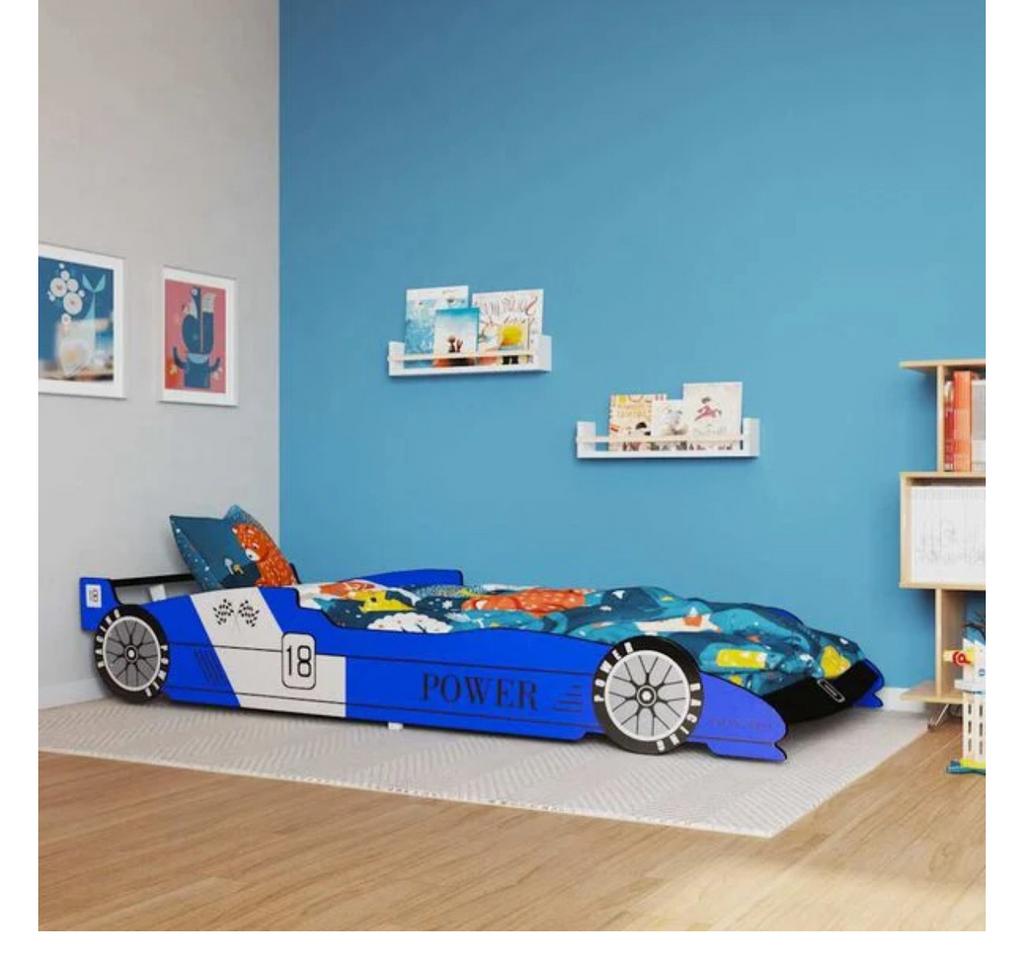 Kinderbed raceauto blauw 90x200 cm, Ophalen, Nieuw