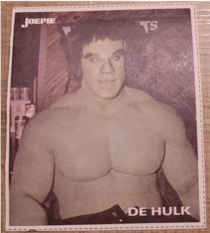 De Hulk - oude filmsticker, Ophalen of Verzenden, Gebruikt, Film, Overige typen