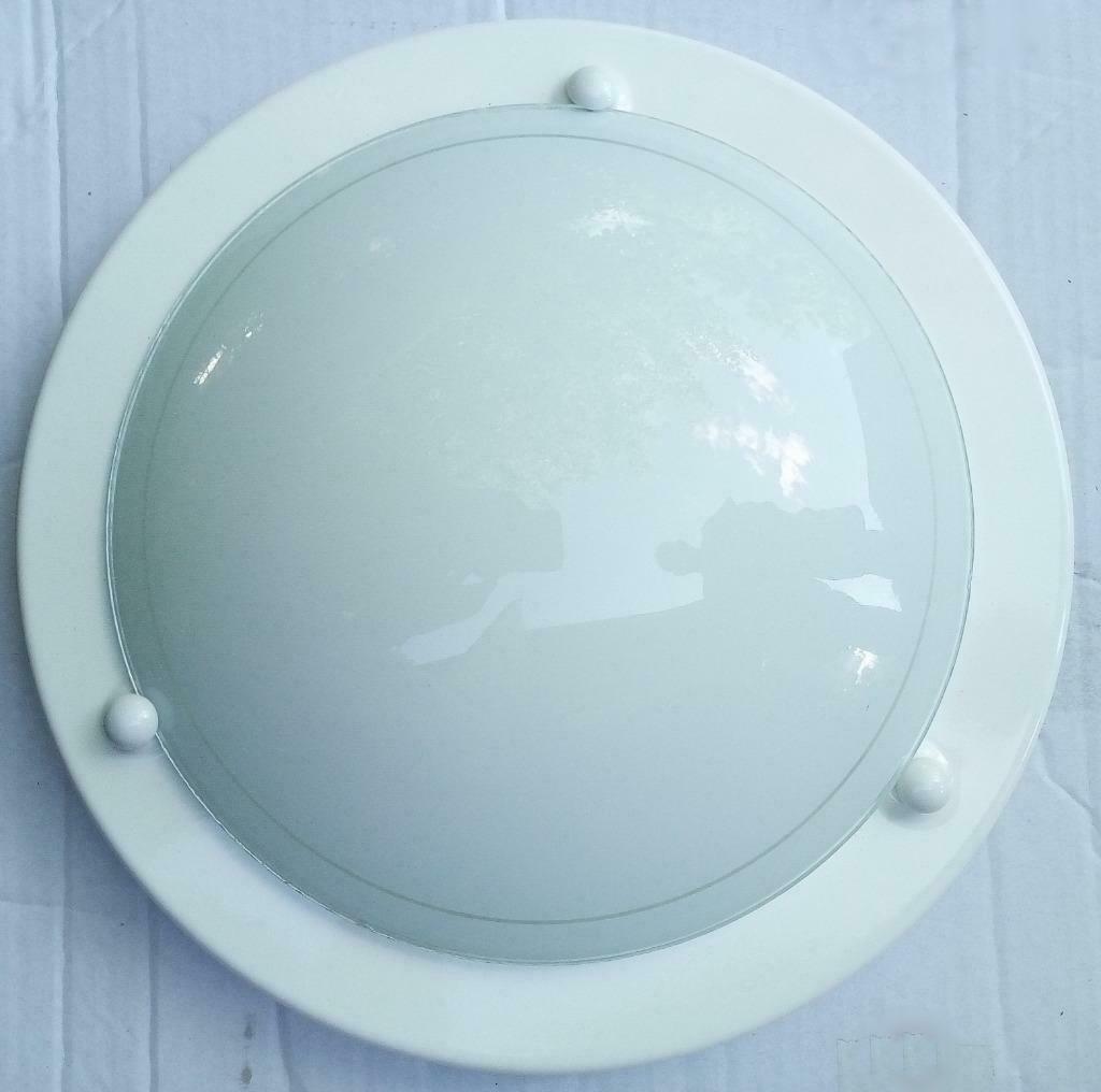 Plafonnier blanc Philips Massive FERGIE 70700/01/31 60W, Ophalen of Verzenden, Zo goed als nieuw, Glas