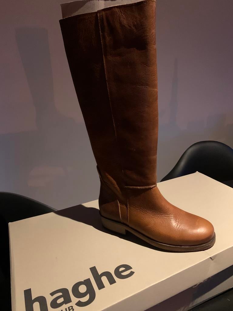 Nieuwe laarzen haghe by HUB, Kleding | Dames, Hoge laarzen, Bruin, Ophalen of Verzenden, Zo goed als nieuw