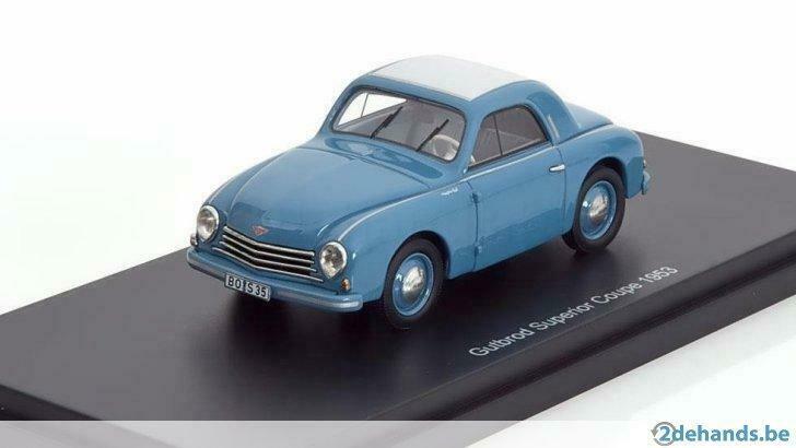 1:43 BoS Models 43035 Gutbrod Superior Coupe 1953 bluegrey, Ophalen of Verzenden, Nieuw, Auto