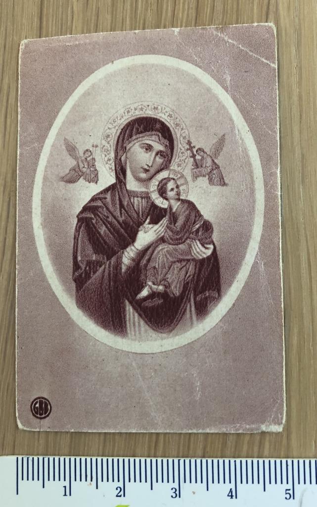 Heiligenprentje Maria Moeder van God, Ophalen of Verzenden, Gebruikt, Kaart of Prent, Christendom | Katholiek