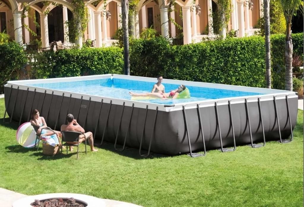 Intex Ultra XTR Frame zwembad - 975 x 488 x 132 cm, Tuin en Terras, 300 cm of meer, Zo goed als nieuw, Rechthoekig, Ophalen