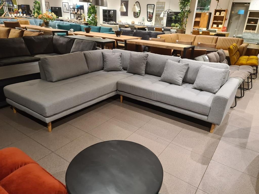 Canapé d'angle en tissu gris nouveau modèle scandinave 260x2, Enlèvement, Neuf, Tissus, Industrieel landelijk barok brocante koloniaal boheems vintage