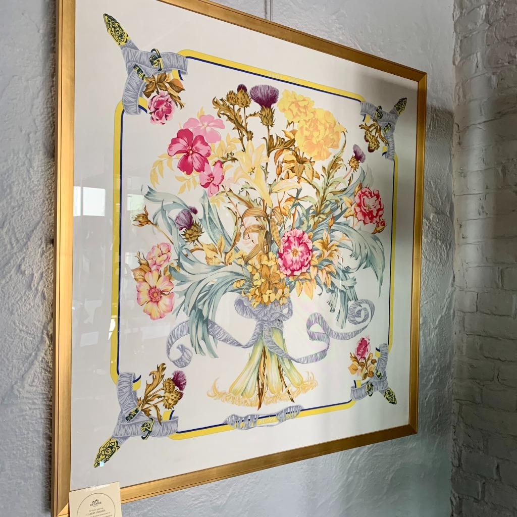 Hermès foulard ingekaderd. Ook Delvaux/Louis Vuitton te koop, Enlèvement