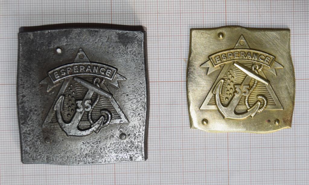 Plaque de marine. Navire Espérance, Enlèvement ou Envoi, Marine, Emblème ou Badge