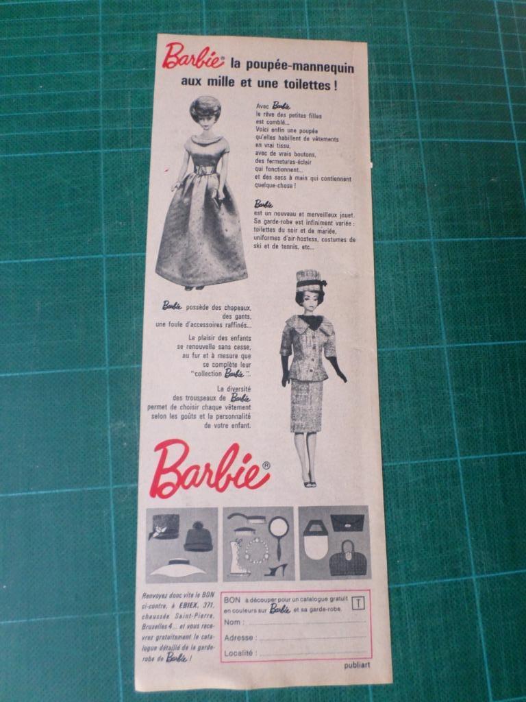 Mattel - publicité papier Barbie - 1964, Enlèvement ou Envoi, Utilisé, Autres types