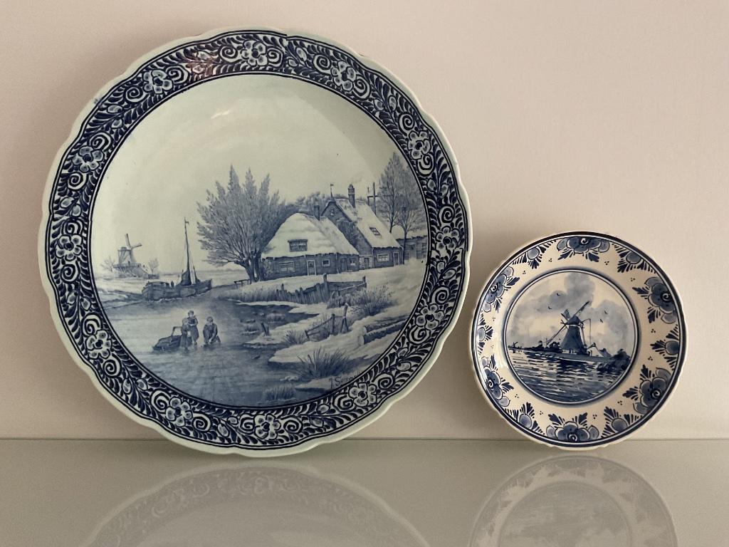 Delfts blauw - grote en kleine schotel, Ophalen