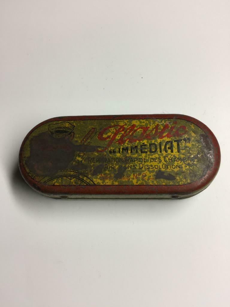 Ancienne boîte Plastic Immédiat - nécessaire réparation vélo, Antiquités & Art, Antiquités | Autres Antiquités, Enlèvement ou Envoi