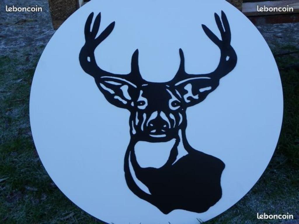 Tête de cerf sculpture en métal chasse trophé wall arts, Enlèvement ou Envoi, Neuf