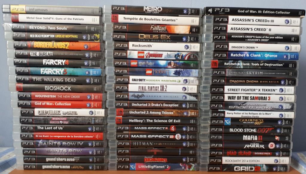 Lot de 61 jeux PlayStation 3, Envoi, Utilisé, Online