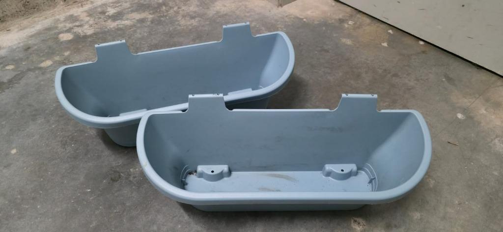 2 jardinières bleues, Balcon, Enlèvement ou Envoi, Comme neuf, Synthétique