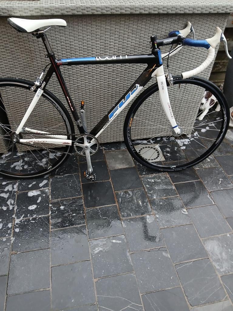 Fixed gear met piste wielen, vaste pion koersfiets, Fietsen en Brommers, Ophalen, 28 inch, Gebruikt, Carbon