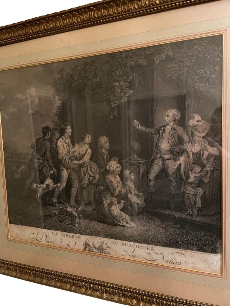 Gravure La Liberté du Braconnier d'après Charles Benazech, Enlèvement